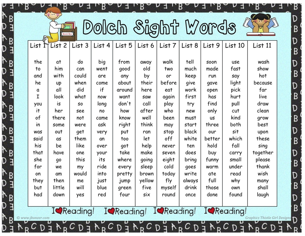 1st 3rd grade sight words